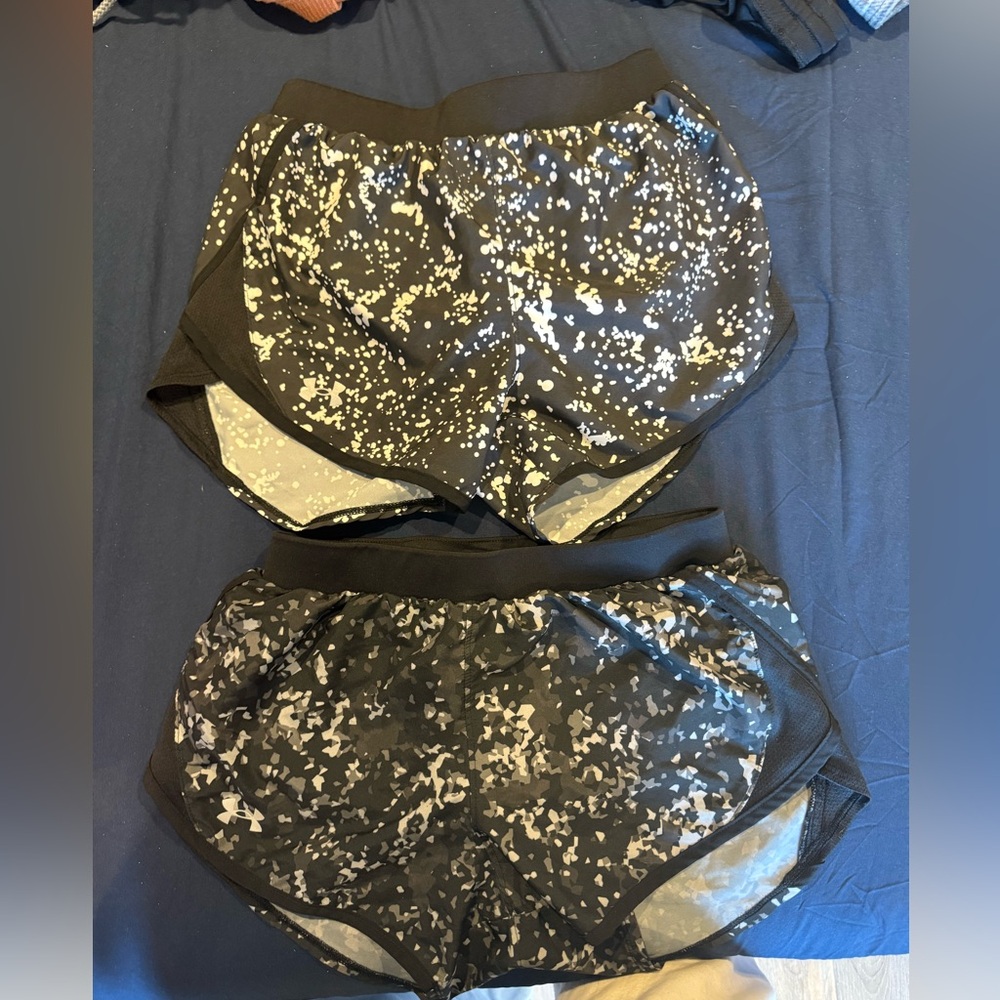 Black and White UA Athletic Shorts